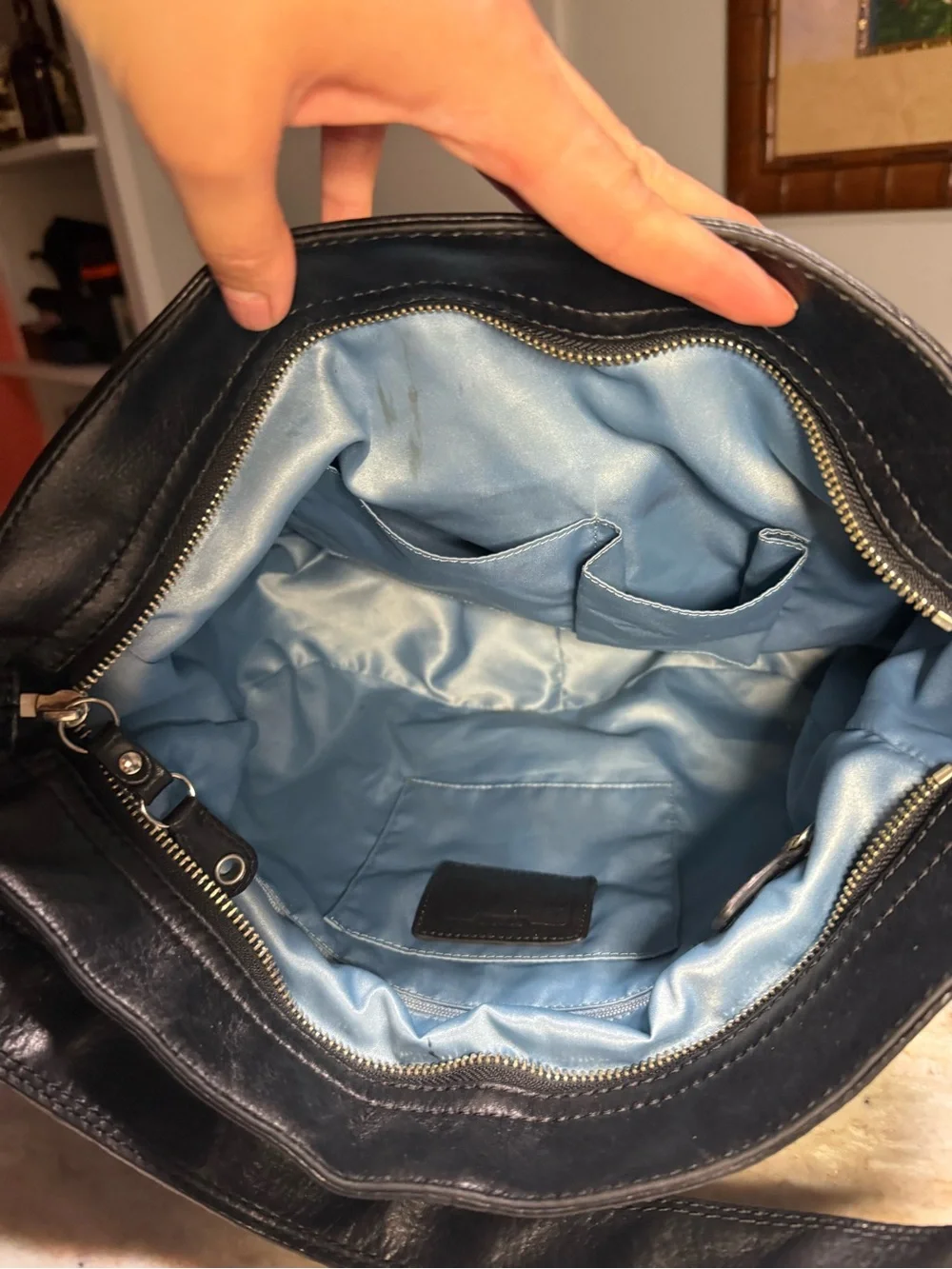 COACH Y2K Gray and Black Signature Canvas Shoulder Bag